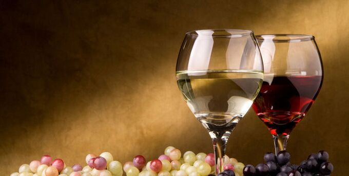 White and red wine when losing weight
